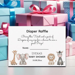 Boho Woodland Jungle Animals Baby Shower Enclosure Card