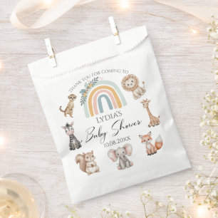 Boho Woodland Jungle Animals Baby Shower Favour Bag