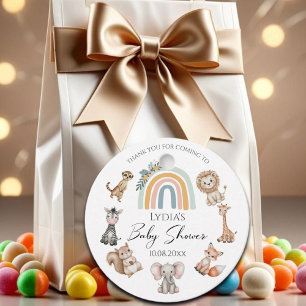 Boho Woodland Jungle Animals Baby Shower Favour Tags