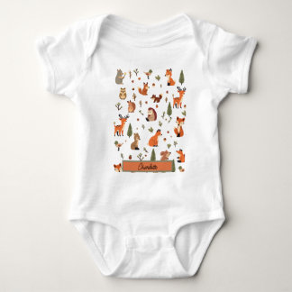 Boho Woodland Personalised Baby Bodysuit