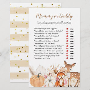 Boho Woodland Pumpkin Mummy or Daddy Games