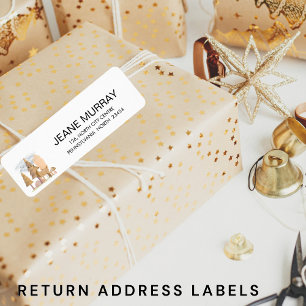 Boho woodland return address label