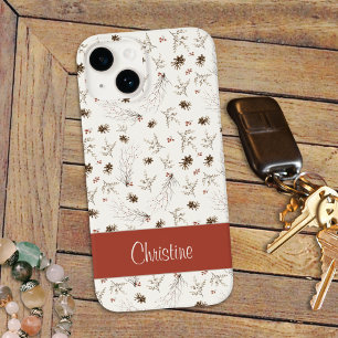 Boho Woodland Winterberry Pattern Case-Mate iPhone 14 Case