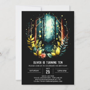 Boho Woods Printable Woodland Birthday Invitation