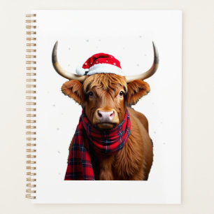 Boho Xmas Christmas Highland Cow T-Shirt (1) Planner