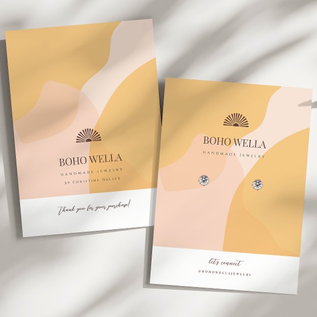 Boho Yellow & Pink Abstract Earring Display (Creator Uploaded)