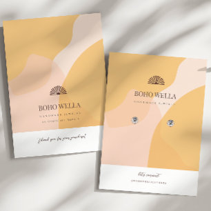 Boho Yellow & Pink Abstract Earring Display