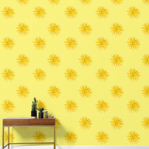 Boho Yellow Sun Baby Girl Kids Wallpaper