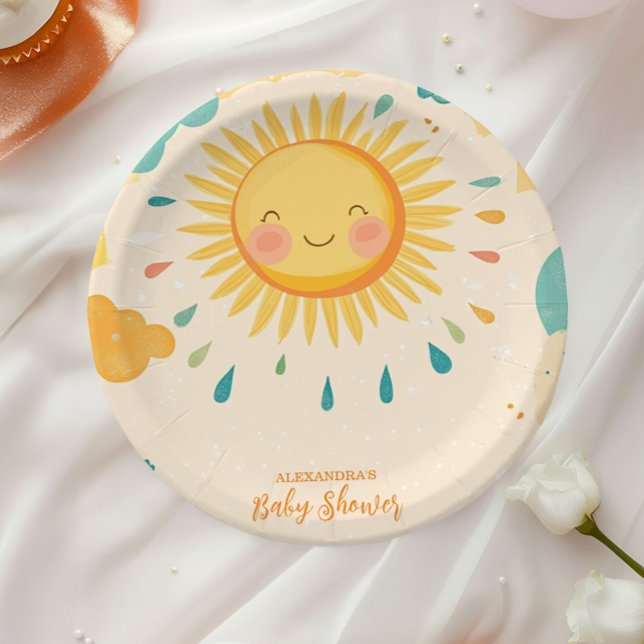 Boho Yellow Sunshine  Paper Plate (Creator Uploaded)