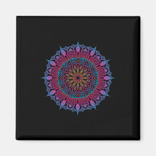 Boho Yoga Art Spiritual Meditation Sacred Geometry Magnet