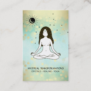 *~* Boho Yoga Goddess Celestial Moon Sun 3rd Eye Business Card