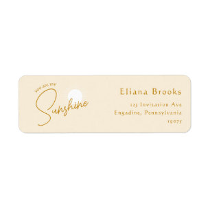 Boho You Are My Sunshine Return Address Labels