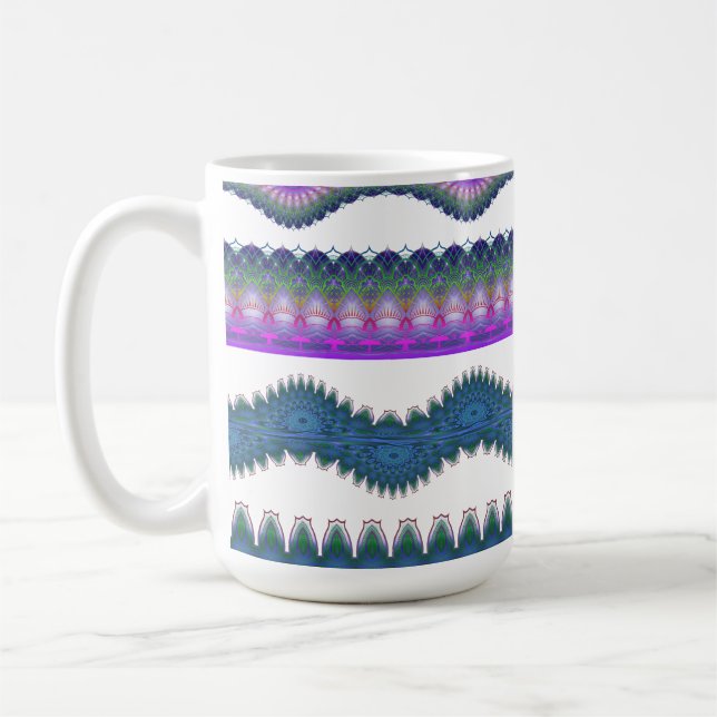 Boho Zigzag Pattern Coffee Mug (Left)