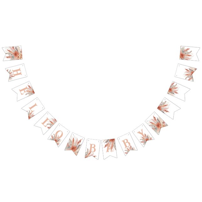 bohoPampas grass Baby shower Bunting (All)