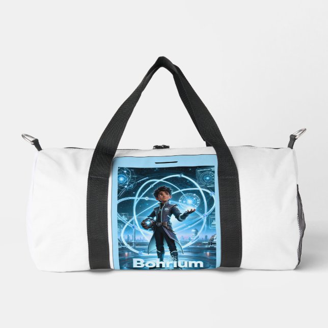 Bohrium (Bh) –  ATOMIVRA™ Collection Duffle Bag (Front)