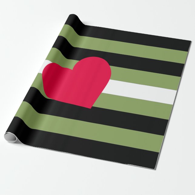 Boi Pride Flag Wrapping Paper (Unrolled)