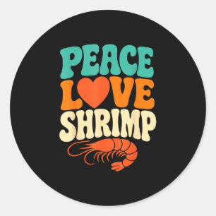 Boil shrimps cajun seafood classic round sticker