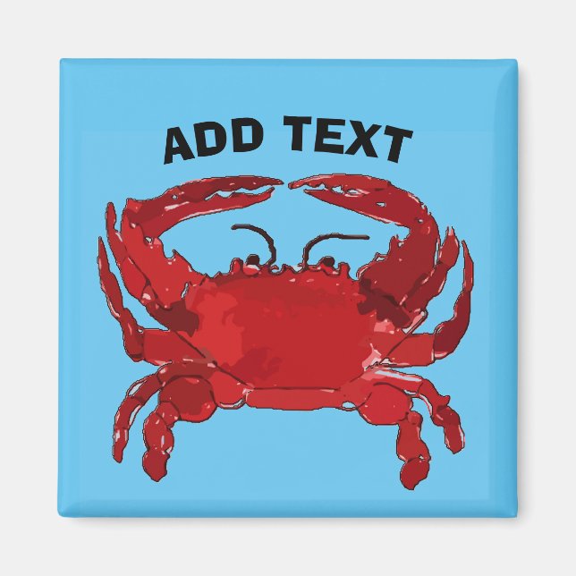 Boiled Blue Crab, Maryland, Louisiana, Delaware Magnet (Front)