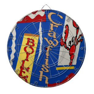 Boiled Crawfish Abstract Design Dartboard