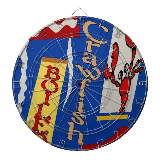 Boiled Crawfish Abstract Design Dartboard (Front)