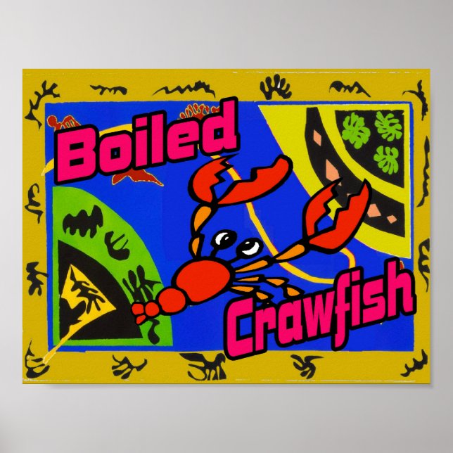 Boiled Crawfish Abstract Poster (Front)