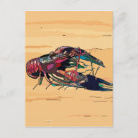 Boiled Crawfish on Wood