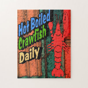 Boiled Crawfish Sign Jigsaw Puzzle