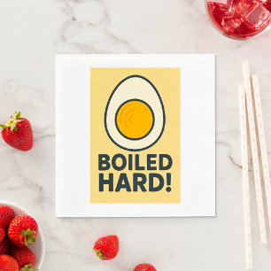 BOILED HARD! Funny Hard Boiled Egg Humour  Napkin