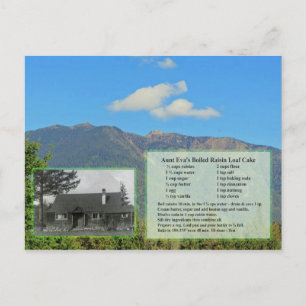 Boiled Raisin Loaf Cake Recipe Postcard