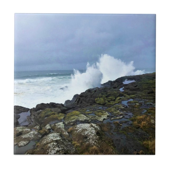 Boiler Bay State Wayside, Depoe Bay, Oregon Ceramic Tile (Front)