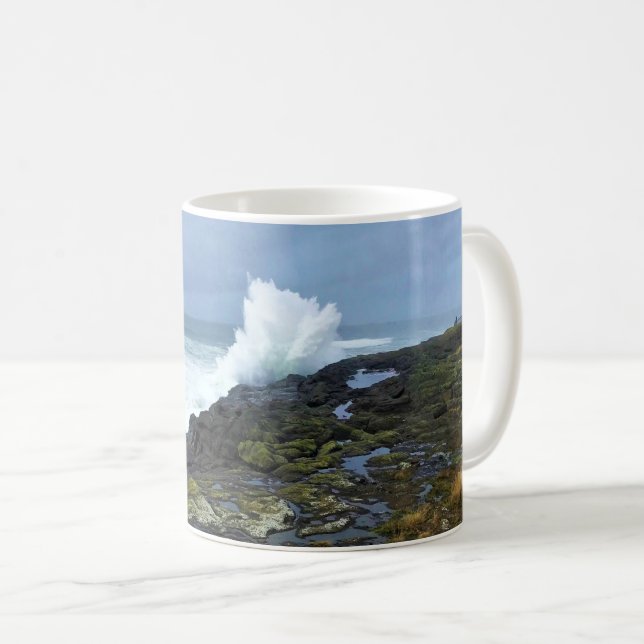 Boiler Bay State Wayside, Depoe Bay, Oregon Coffee Mug (Front Right)