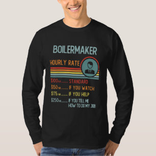 Boilermaker Hourly Rate T-Shirt Retro Job Title