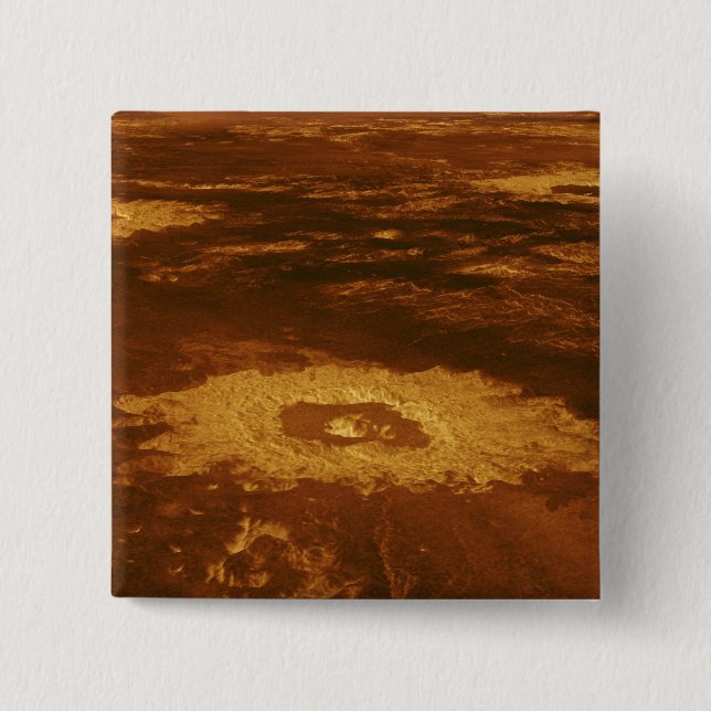 Boiling Surface of Planet Venus 15 Cm Square Badge (Front)