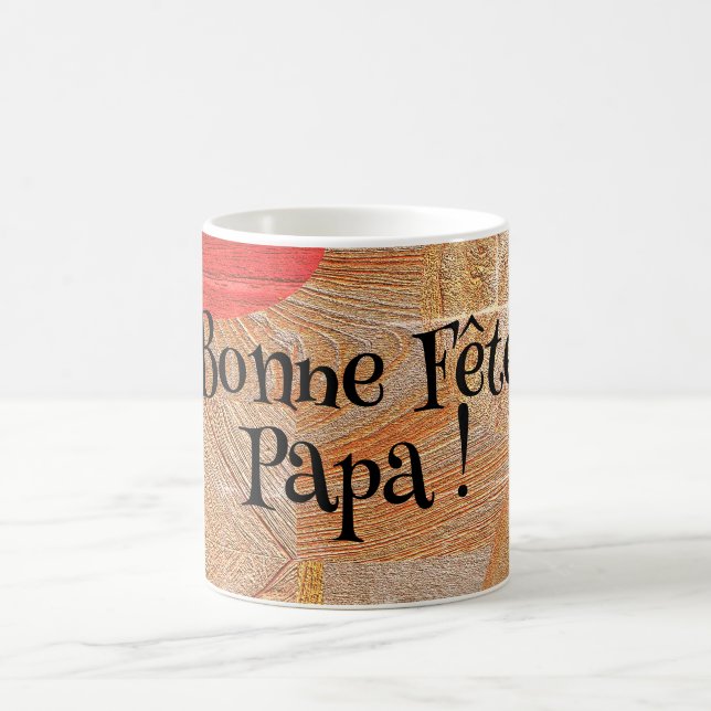Bois - formes géométriques- Bonne fête papa Coffee Mug (Center)