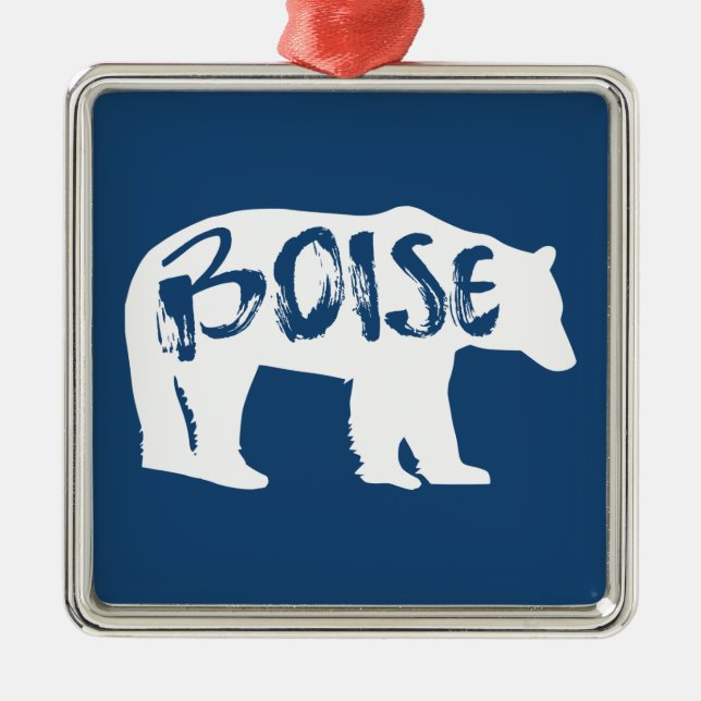 Boise Idaho Bear Metal Ornament (Front)