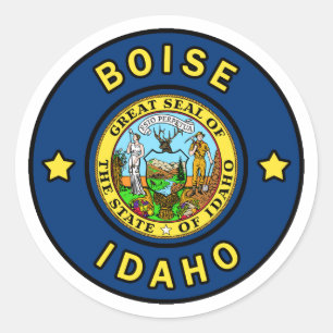 Boise Idaho Classic Round Sticker