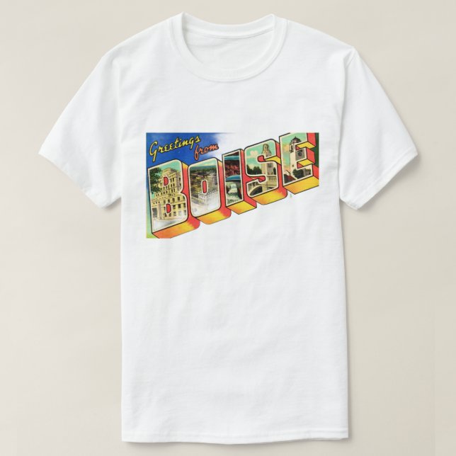 Boise Idaho Fade-out T Shirt (Design Front)