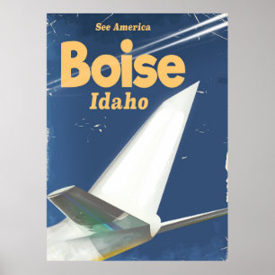 Boise Idaho flight poster