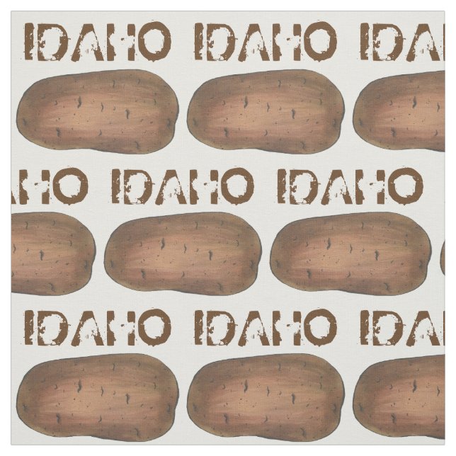 Boise Idaho ID Potato Brown Potatoes Spuds Food Fabric (Swatch)