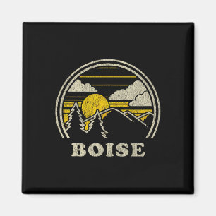 Boise Idaho Id T Shirt Vintage Hiking Mountains Te Magnet
