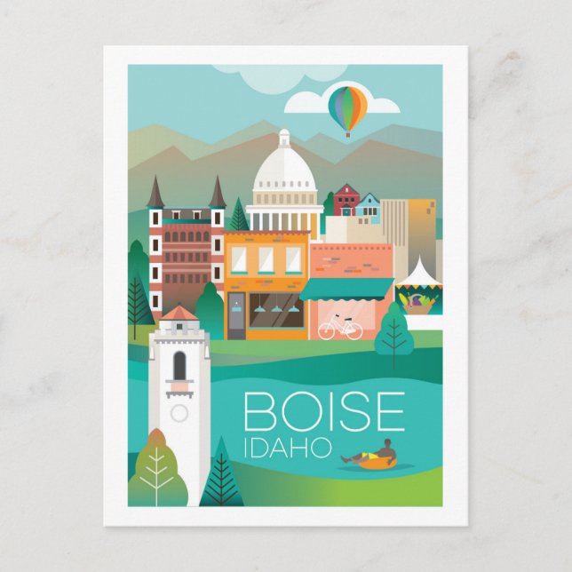 Boise, Idaho Postcard (Front)