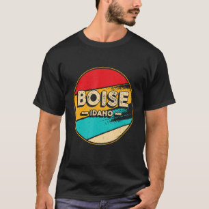 Boise Idaho Retro Vintage Sunset Us State Boise T-Shirt