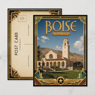 Boise Idaho Vintage Art Deco Golden Age Postcard