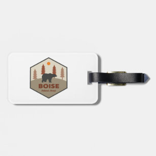 Boise National Forest Idaho Bear Luggage Tag