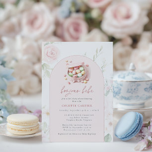 Bojour Bebe Watercolor French Baby Shower Invitation