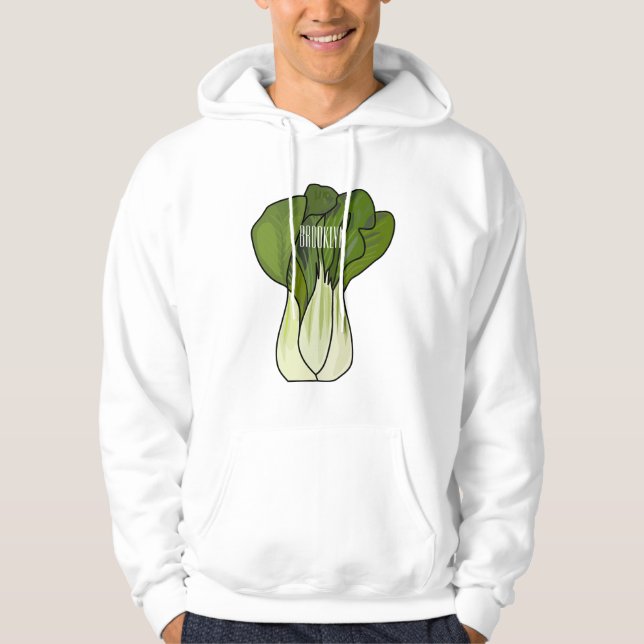 Bok choy cartoon illustration  hoodie (Front)