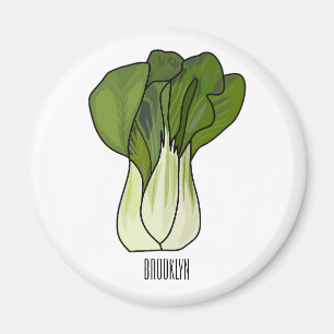 Bok choy cartoon illustration magnet