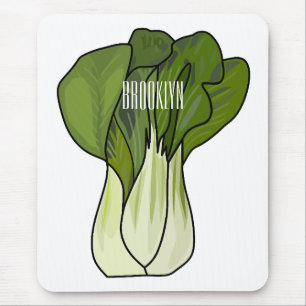 Bok choy cartoon illustration mouse pad
