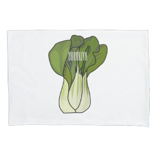 Bok choy cartoon illustration  pillowcase