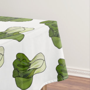 Bok choy cartoon illustration  tablecloth